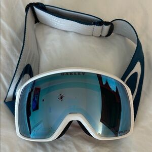 Oakley White Frame Goggles with Blue Lens